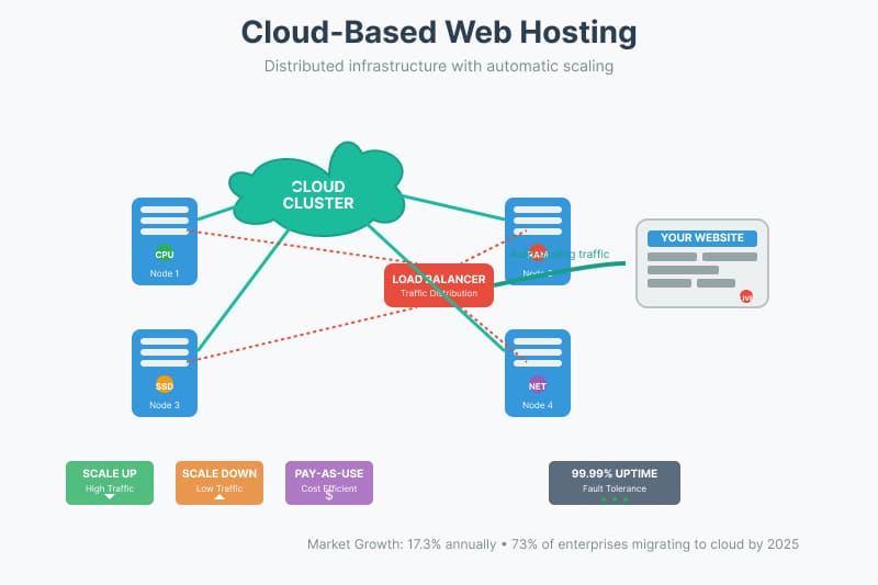 cloud hosting illustration